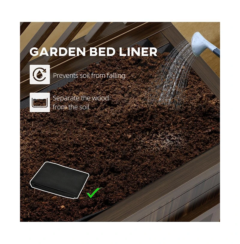 Chic Crate Outsunny Raised Garden Bed with Trellis