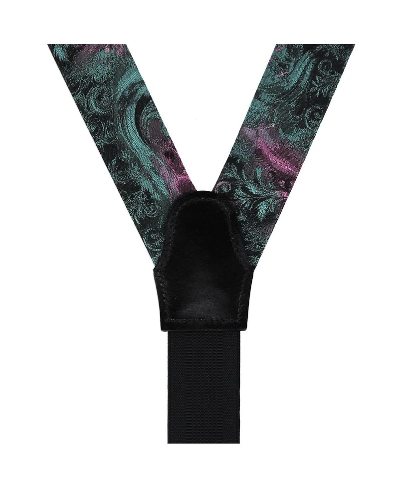 Trafalgar Men's The Arcane Storm Silk Button End Novelty Suspenders