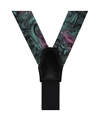 Trafalgar Men's The Arcane Storm Silk Button End Novelty Suspenders
