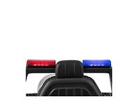12V Kids Ride-On Police Car with Remote & Siren Lights – White
