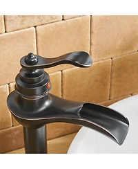 Greenspring Waterfall Single Hole Single-Handle Vessel Bathroom Faucet in oil rubbed bronze