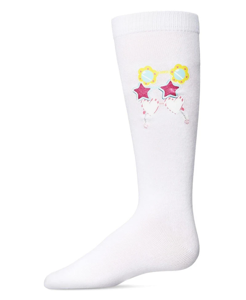 Memoi Sunglass Envy Cotton Blend Knee High Socks