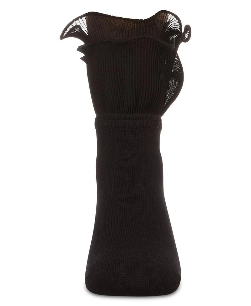 Memoi Girls' Dual Layer Ruffle Anklet Socks