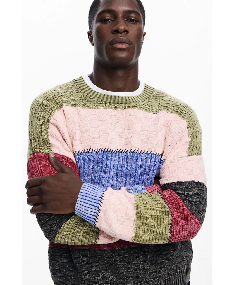 Desigual Men's Stitch knit sweater