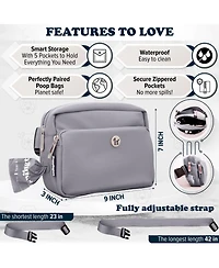 Walk Star Kit: 3-in-1 Dog Bag, Bowl, & Leash plus Matching 90 Refill Poop Bags