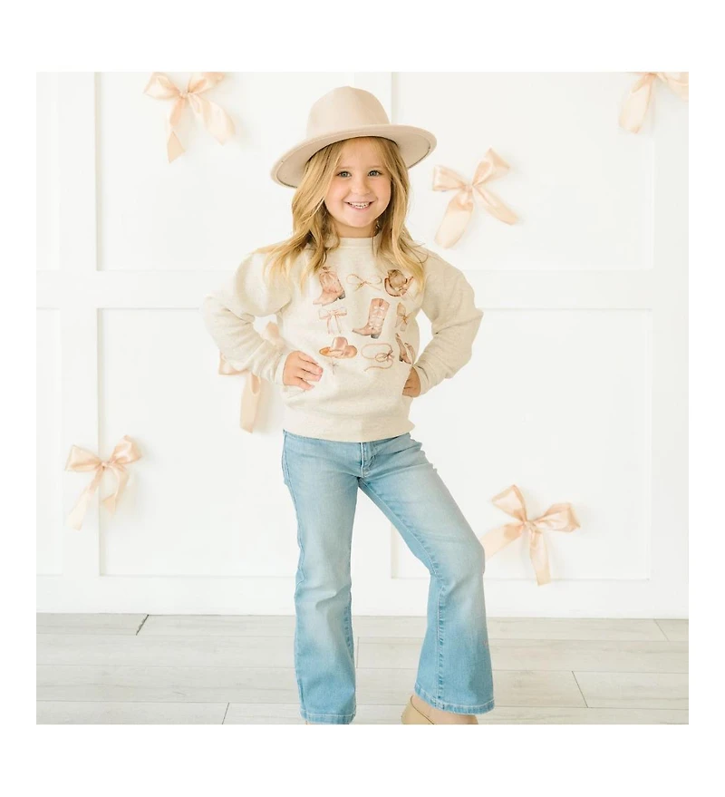 Sweet Wink Little and Big Girls Cowgirl Cutie Sweatshirt
