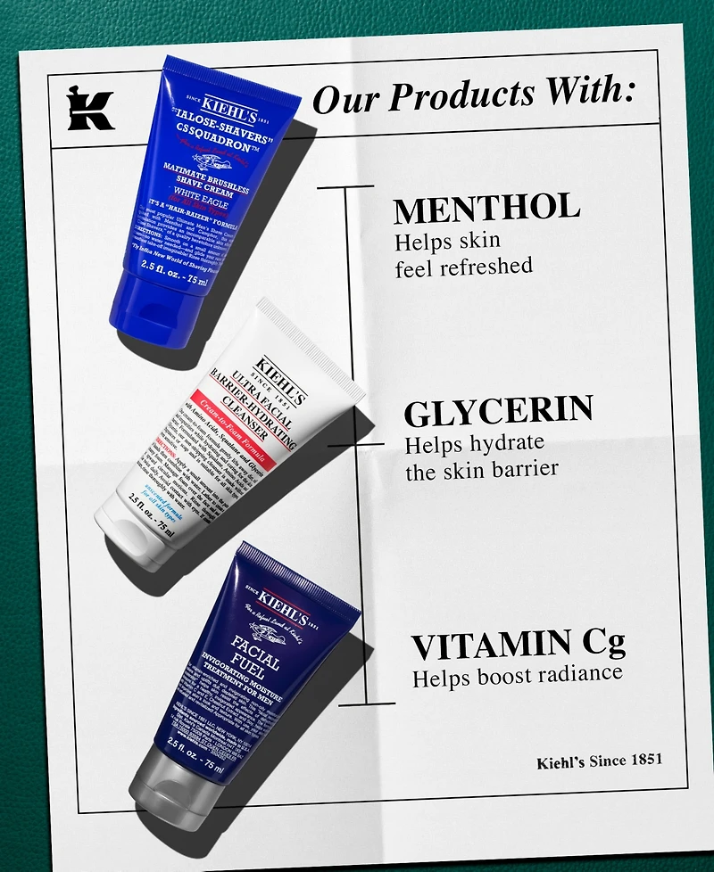 Kiehl's Since 1851 Men's 3-Pc. Shave It Off and Take It Off Gift Shaving Set