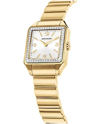 Movado Women's 1917 Lab Grown Diamond Swiss Quartz Gold Stainless Steel Watch, 25 x 34.1mm
