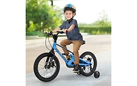Akiudex 16 Inch Kids Bike with Training Wheels, Adjustable Seat, Dual Disc Brakes and Bell
