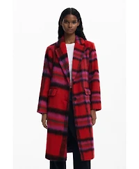 Desigual Women's Red tartan coat