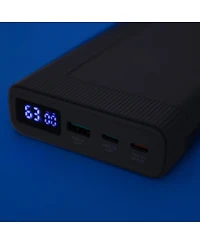 RadioShack Portable Charger 20,000 mAh 74 Wh Gray With Led Display On Charge Level Usb A and Usb C Out and Usb C In 2309275