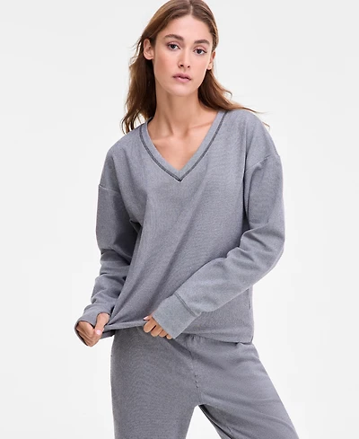 Id Ideology Women's Brushed Rib V-Neck Sweater, Macy's Exclusive