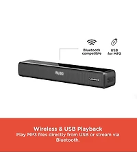 RadioShack 240W Sound System with Arc and Aux Input 1 Soundbar and 2 Subwoofers With Tripod Stands and Fm Radio 4001976