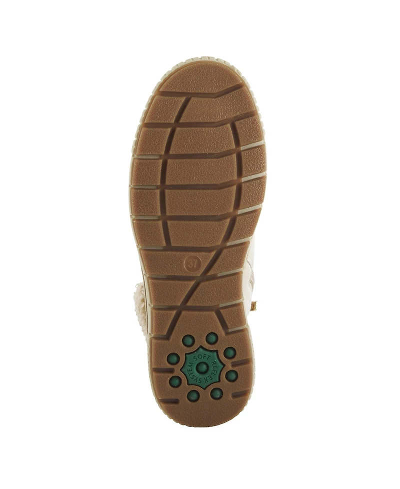 Spring Step Alps Water Resistant Boots with Sherpa Lining and Lace-Up Detail