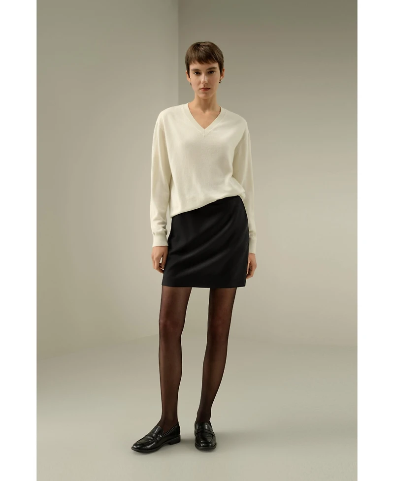 Lilysilk V-Neck Baby Cashmere Sweater