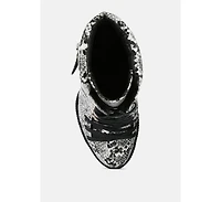 Palmetto Camouflage Ankle Boots Women