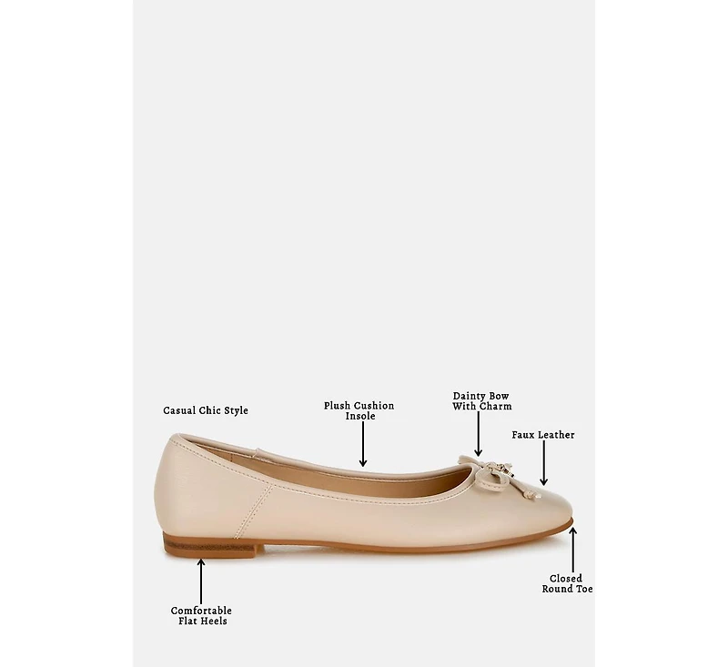 Enchanted Faux Leather Casual Ballerinas Women