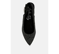 Giora Glitter Slingback Flat Womens Sandals Women