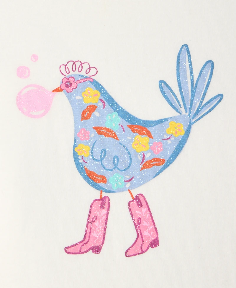 Epic Threads Girls Toddler 2T-4T Floral Chicken Graphic Short-Sleeve T-Shirt, Macy's Exclusive