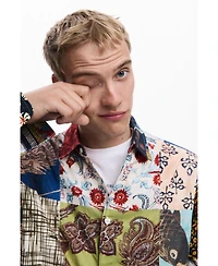 Desigual Men's Patch-effect carp shirt