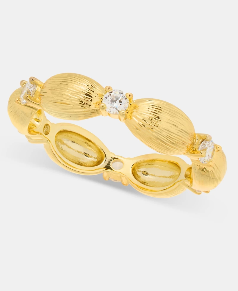On 34th Cubic Zirconia Textured Bubble Band Ring, Macy's Exclusive