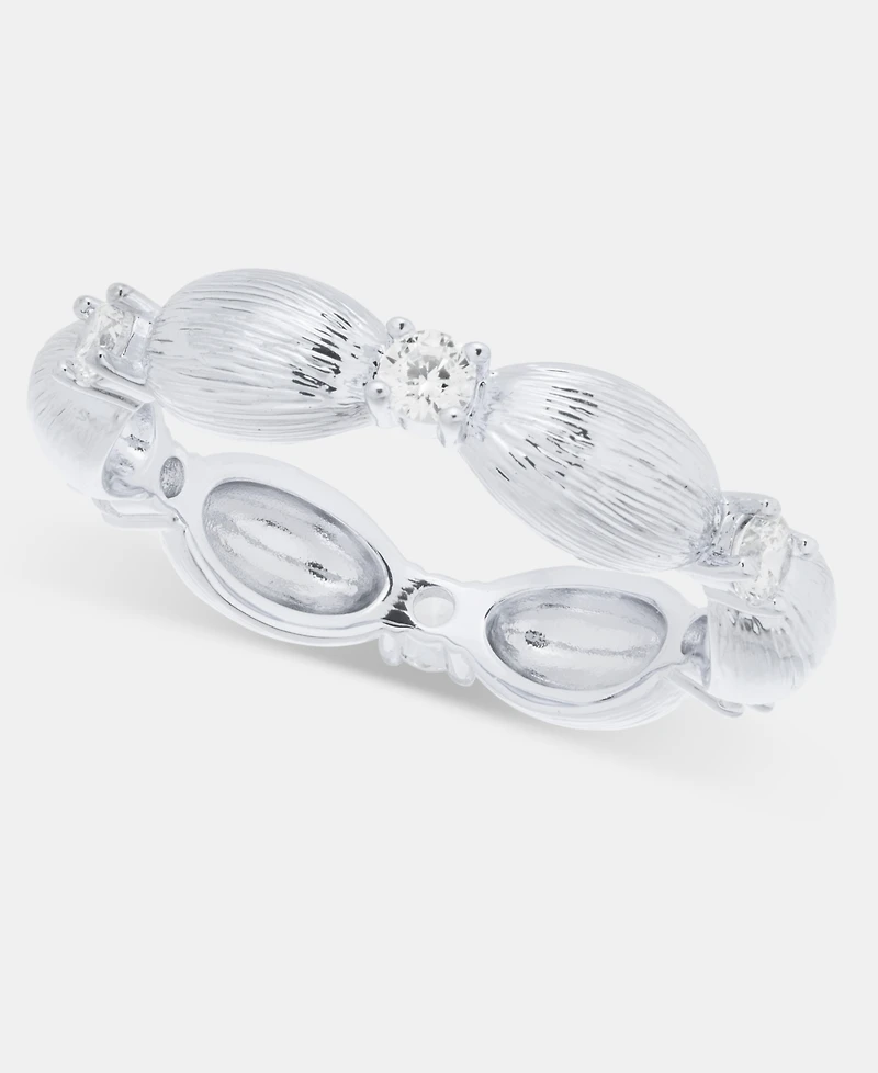 On 34th Cubic Zirconia Textured Bubble Band Ring, Macy's Exclusive