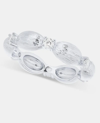 On 34th Cubic Zirconia Textured Bubble Band Ring, Macy's Exclusive