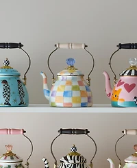 MacKenzie-Childs Confetti Check 2-Quart Tea Kettle