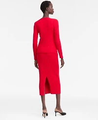 I.N.C. International Concepts Womens Knit Cardigan Sweater Sleeveless Tank Skirt Macys Exclusive
