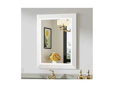 Amorho Bathroom Mirror, 20" x 16" Inch Thick Metal Framed Wall Mirrors for Over Sink, Bedroom, Living Room, Entryway, Rectangle Wall-Mounted Mirrors i