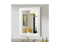 Amorho Bathroom Mirror, 20" x 16" Inch Thick Metal Framed Wall Mirrors for Over Sink, Bedroom, Living Room, Entryway, Rectangle Wall-Mounted Mirrors i