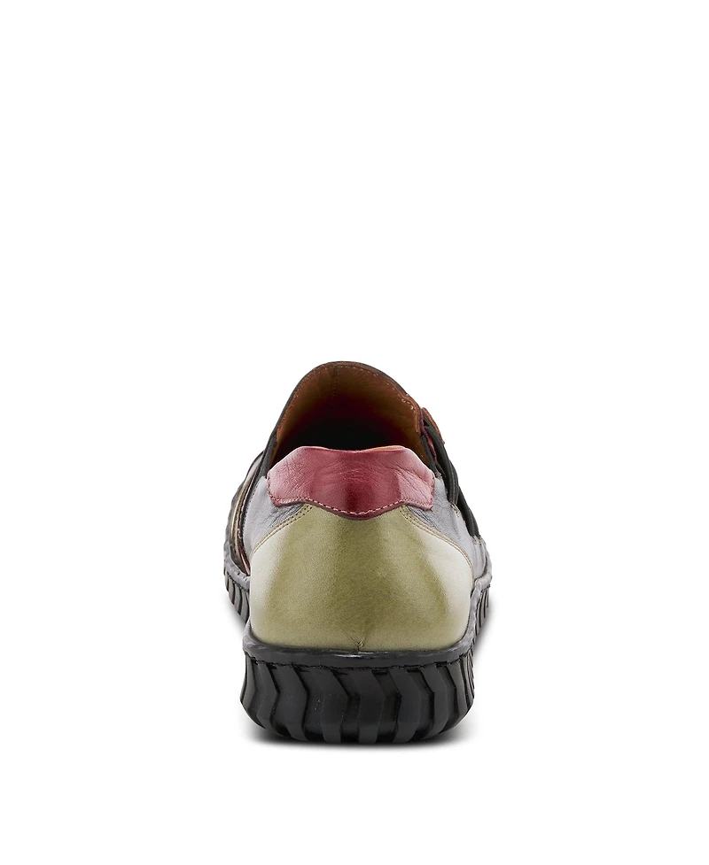 Spring Step Neeta Colorblock Leather Slip-On Shoe with Removable Insole and Flexible Comfort Sole