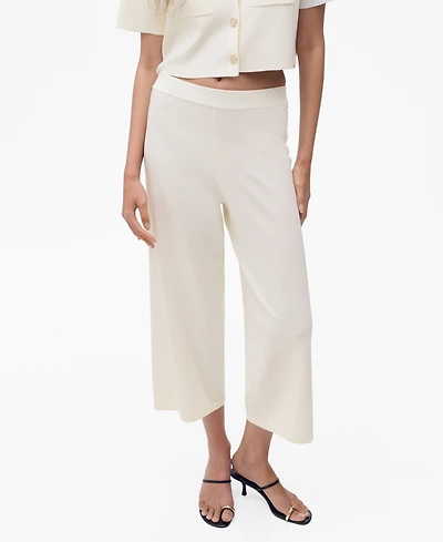 Mango Women's Crop Knit Pants