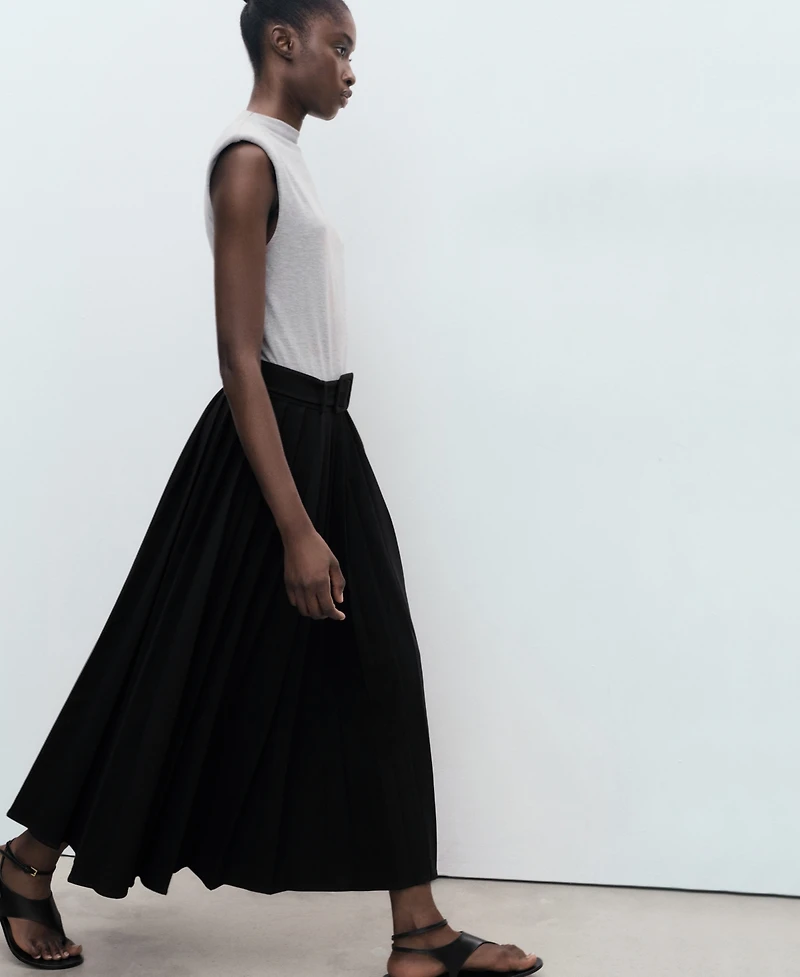 Mango Women's Contrasting Belt Dress