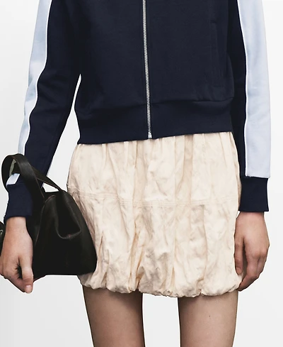 Mango Women's Wrinkled-Effect Balloon Skirt