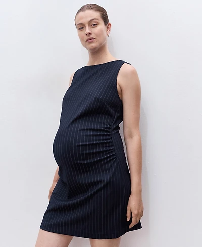 Mango Women's Short Pinstripe Dress