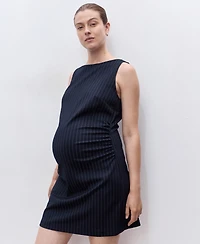Mango Women's Short Pinstripe Dress