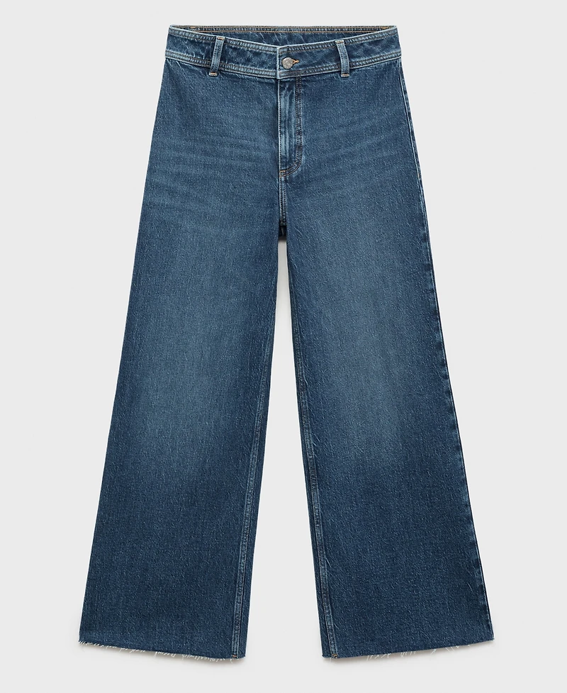 Mango Women's Catherin Culotte High-Rise Jeans