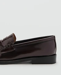 Mango Women's Gathered Leather Moccasins