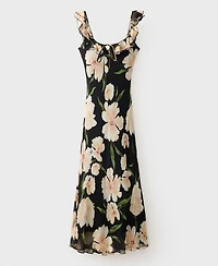 Mango Women's Ruffle Detail Floral-Print Dress