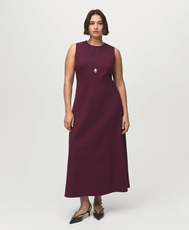 Mango Women's Long Flared Dress