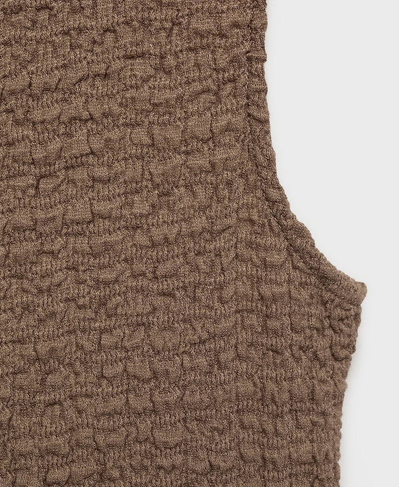Mango Women's Fitted Textured Dress