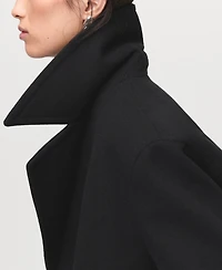 Mango Women's Double-Breasted Wool Blend Coat