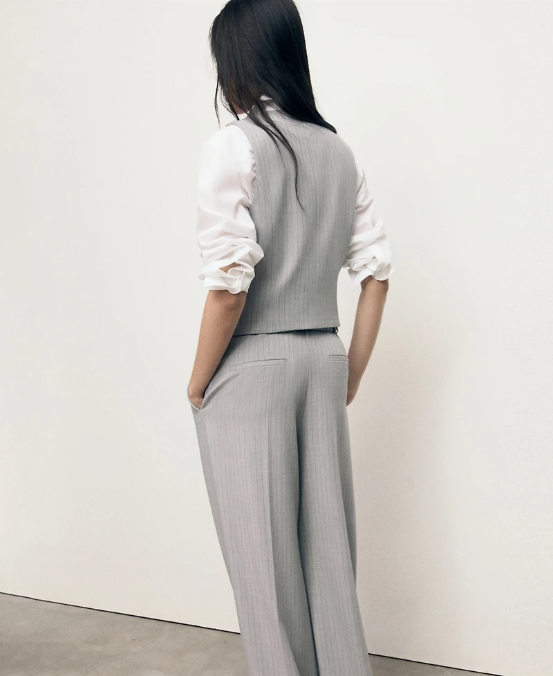 Mango Women's Pinstriped Suit Vest
