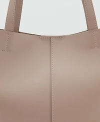 Mango Women's Double Handle Shopper Bag