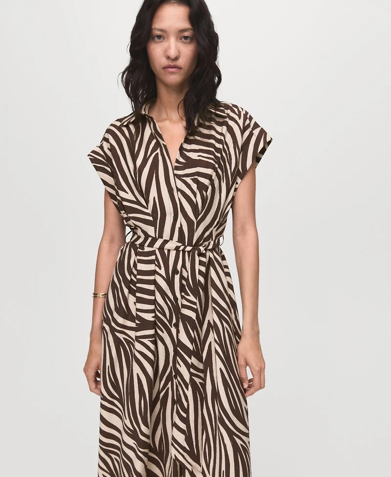 Mango Women's Printed Shirt Dress