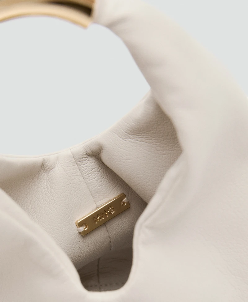 Mango Women's Metal Handle Handbag