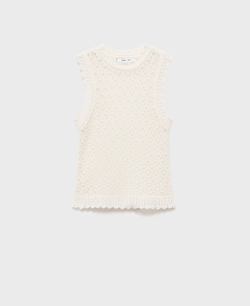 Mango Women's Openwork Knit Top