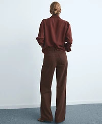 Mango Women's Danila Wide Leg High-Rise Jeans