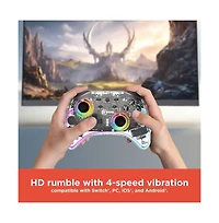 RadioShack Wireless Game Controller With Digital Buttons, 4 speed Vibration, for Pc, Switch, iOS & Android with Usb C Charger– 2606065